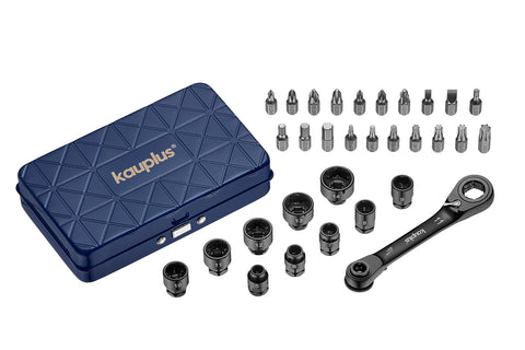 kauplus 32-piece socket set enables quick, versatile repairs.