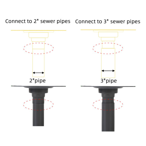 Kauwm adjustable ABS ring fits tile thicknesses from 7/20 to 1-1/2 inches