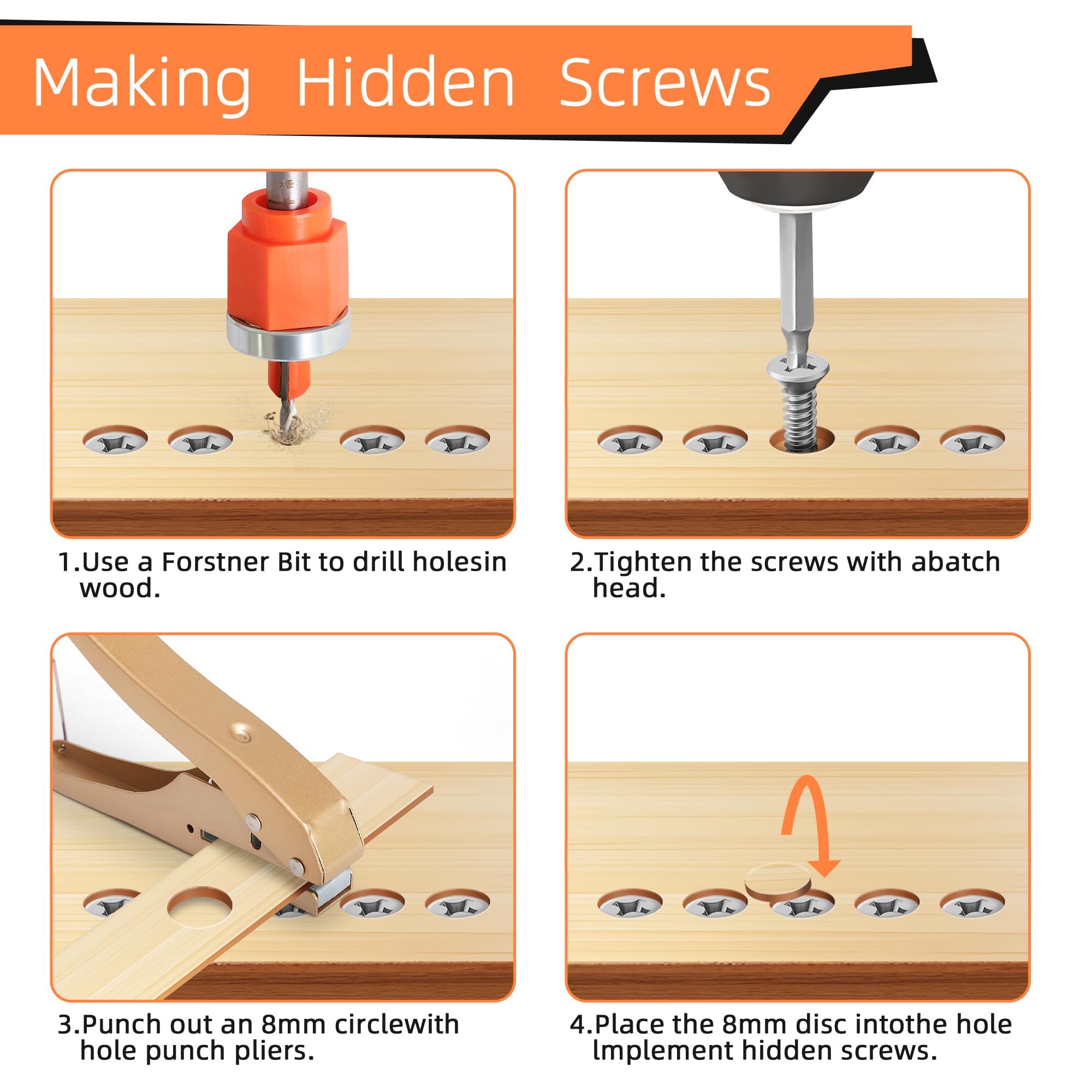 Kauwm durable HSS countersink bits for wood and PVC drilling