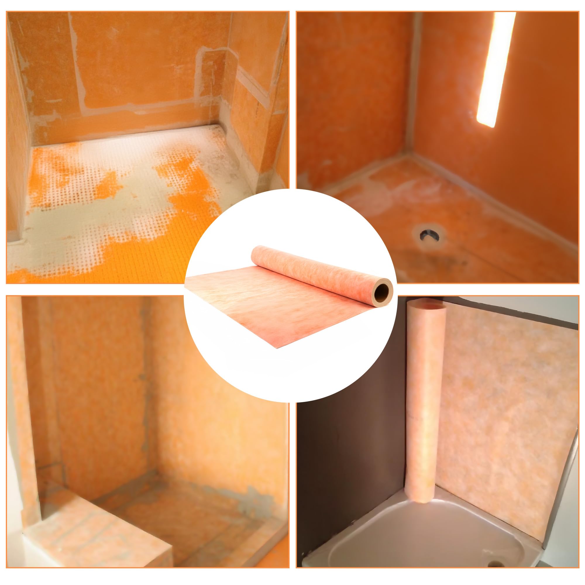 Kauwm membrane compatible with marble ceramic and cement tiles