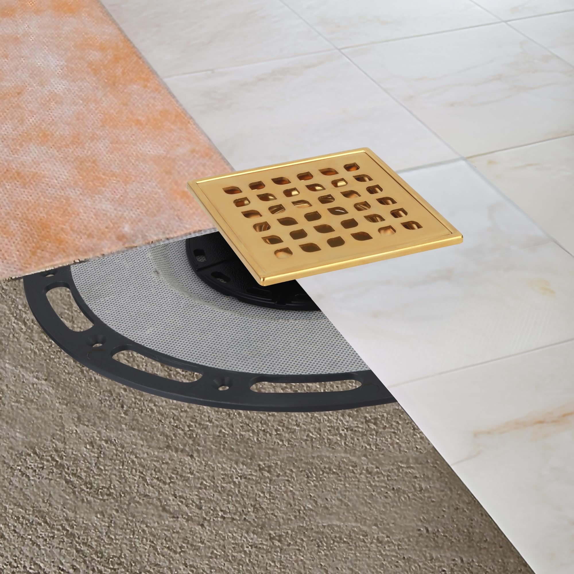 Kauwm sloped flange promotes smooth water flow and quick drainage
