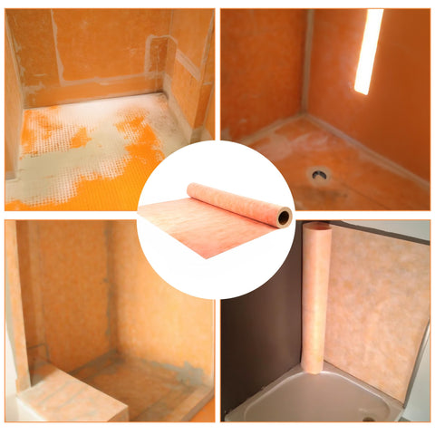 Kauwm membrane installed in kitchen walls for splash resistance