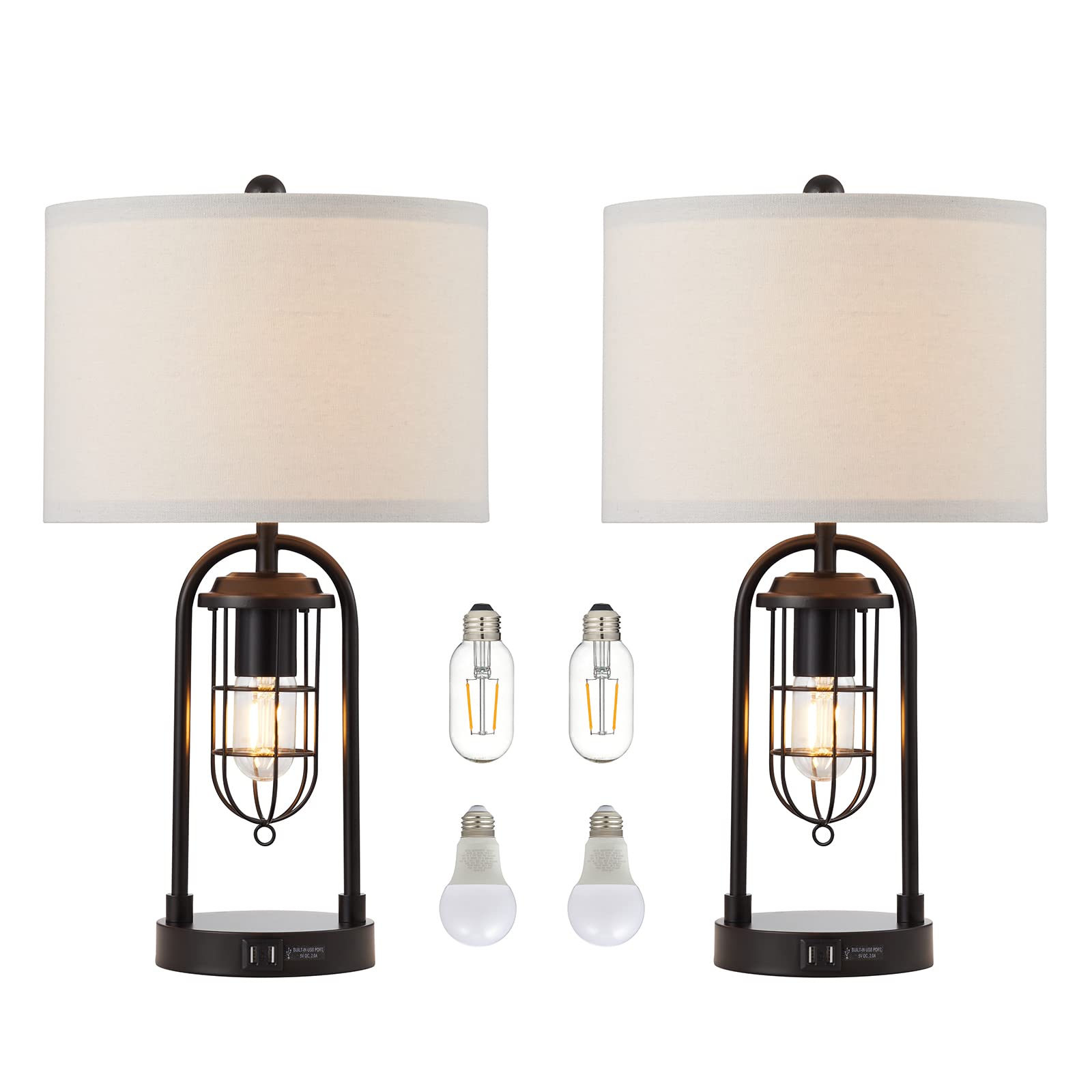 KAWOTI set of 2 lamps delivers balanced lighting and style.