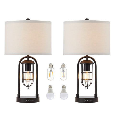KAWOTI set of 2 lamps delivers balanced lighting and style.