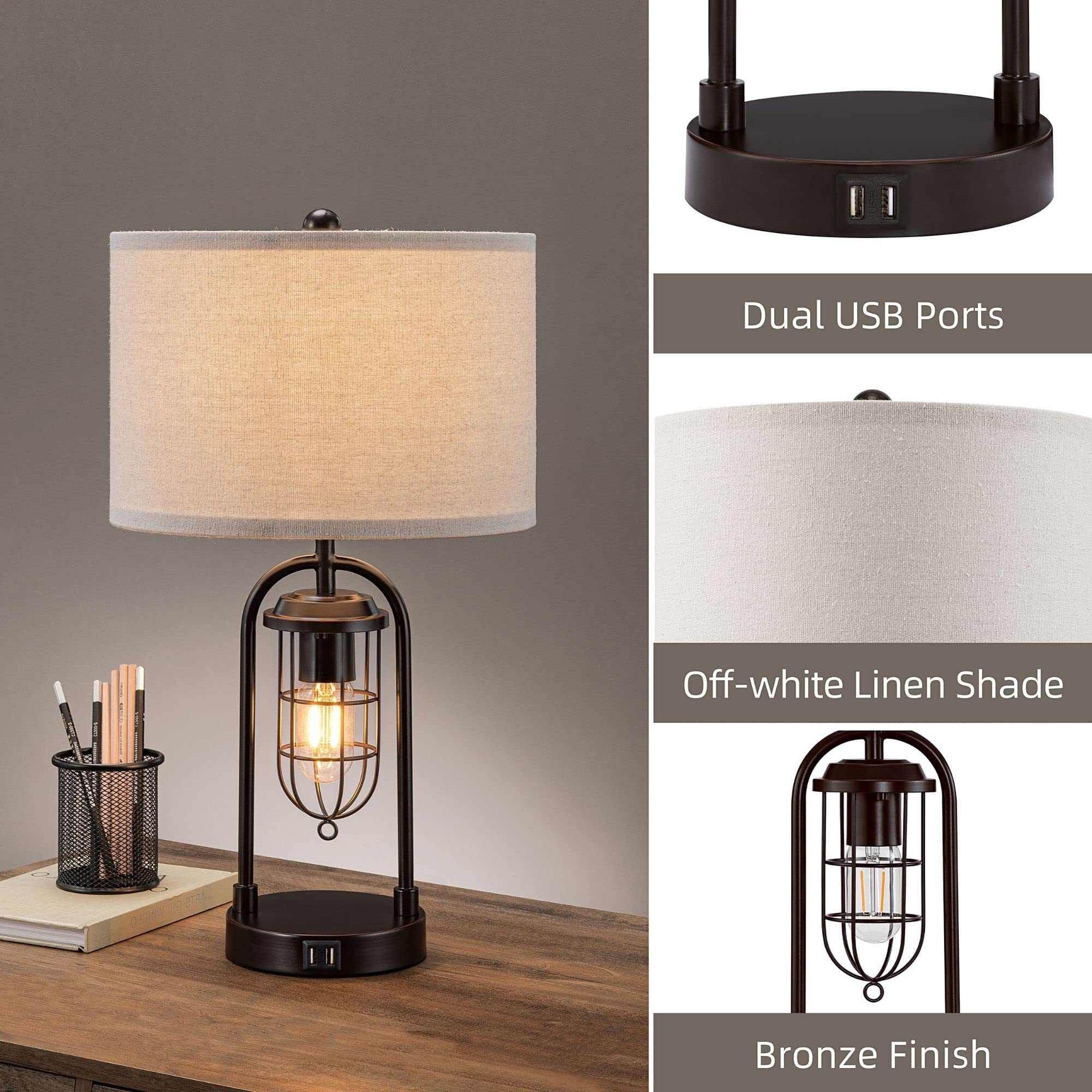 KAWOTI stable base ensures safe placement of farmhouse lamps.