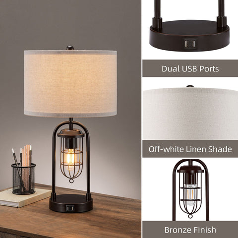 KAWOTI stable base ensures safe placement of farmhouse lamps.