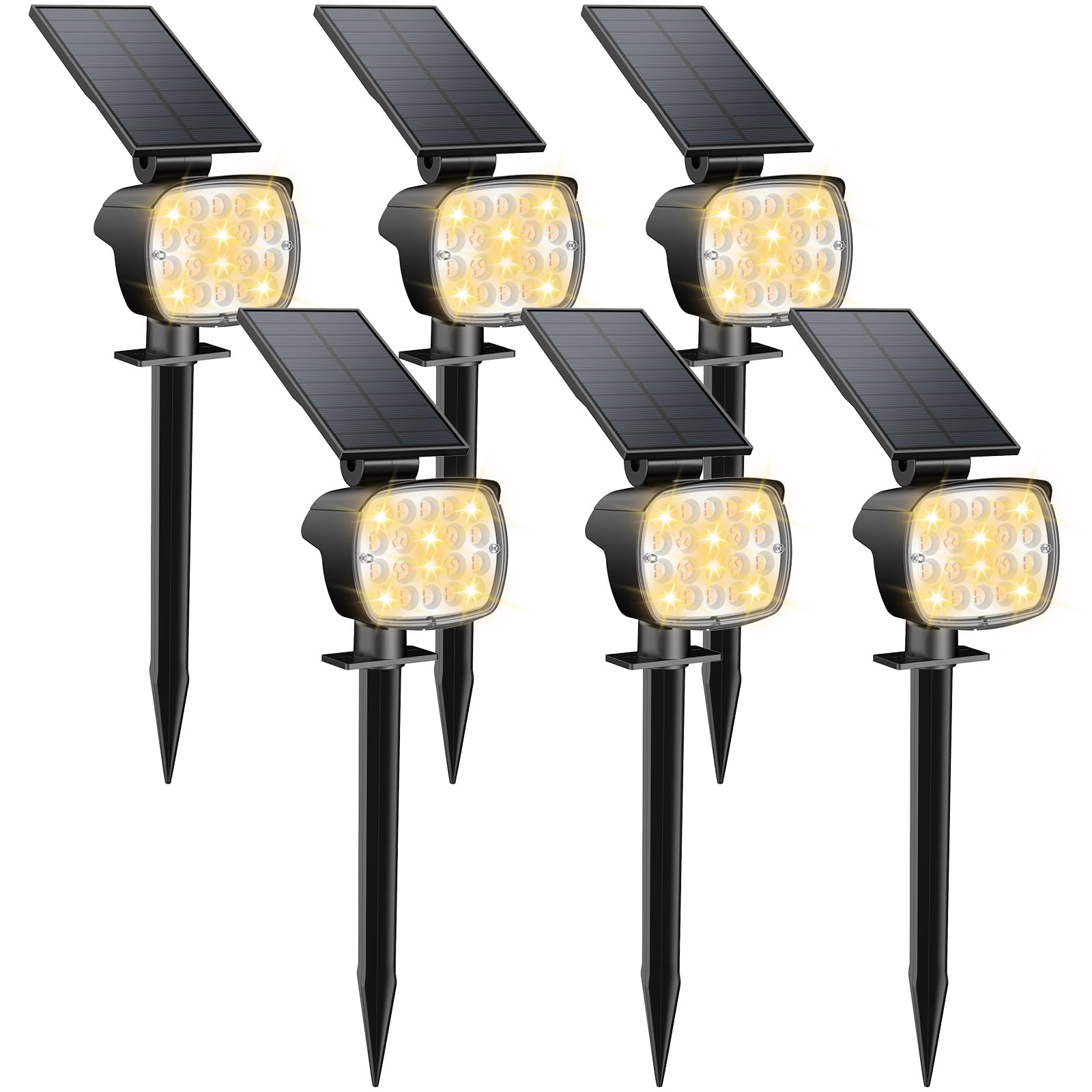 Kaxiida solar tree spotlight provides crisp uplight for trees and focal landscape.