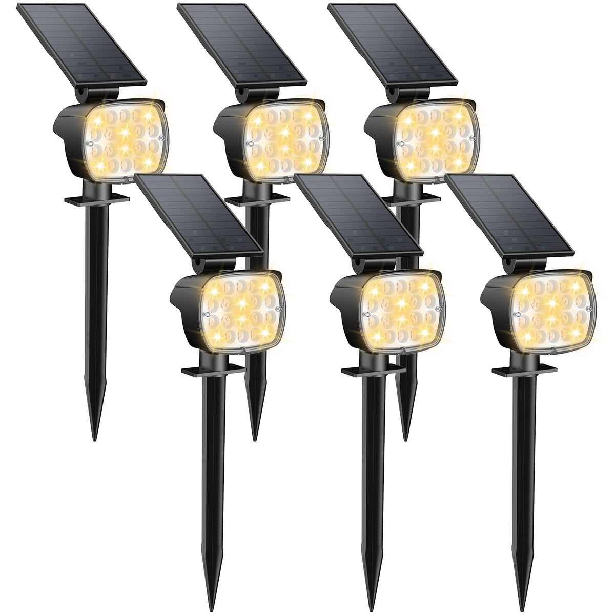 Kaxiida solar tree spotlight provides crisp uplight for trees and focal landscape.
