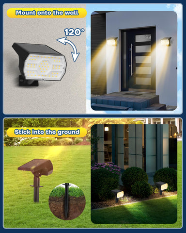 Kaxiida solar light wall-mount option offers flexible placement for perimeter lighting.