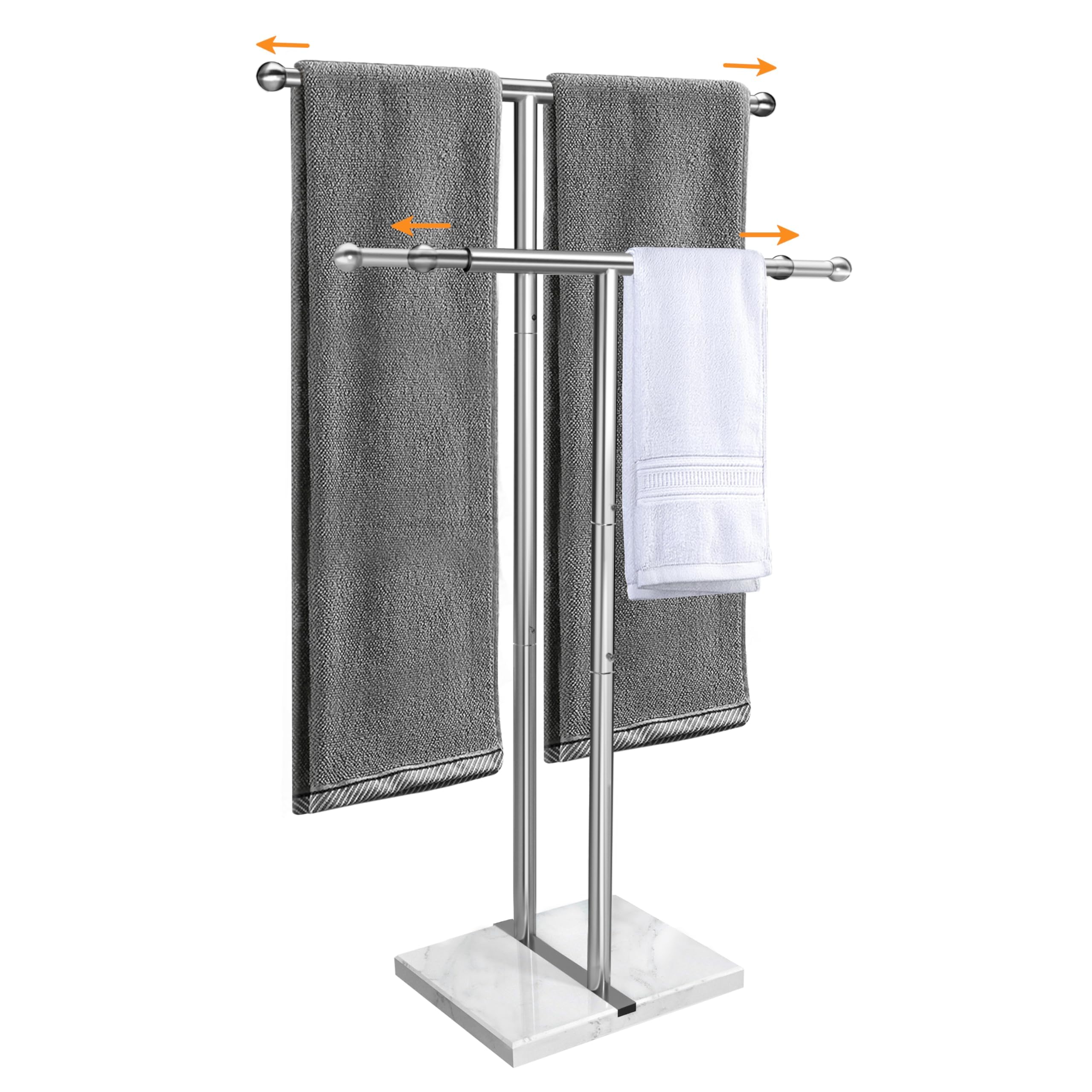 Kayfia 40-inch standing towel rack front view for oversized towels