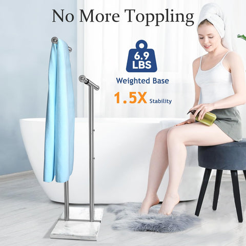 Kayfia adjustable-width towel rod demonstrating space-saving versatility