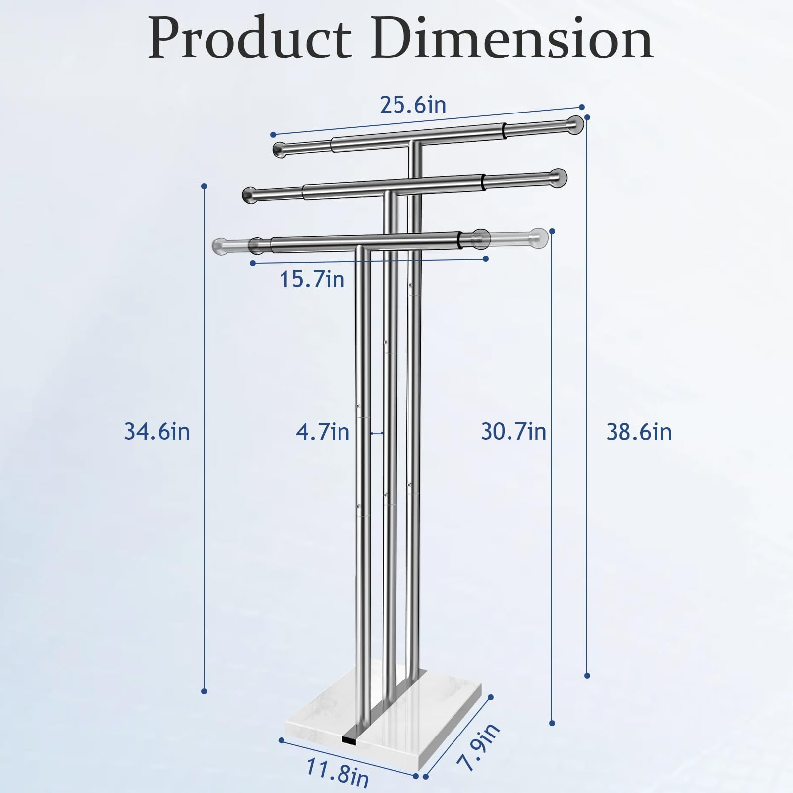 Kayfia towel rack easy to assemble in minutes without drilling.