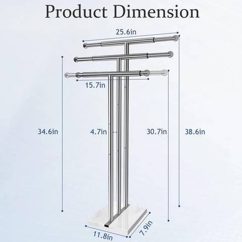 Kayfia towel rack easy to assemble in minutes without drilling.