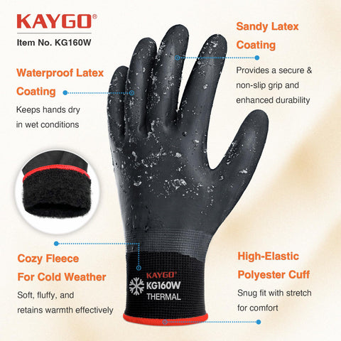 Kaygo Sandy-Latex Grip Glove improves grip on slippery loads.