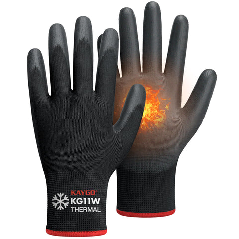 The KAYGO winter work gloves come in a 12-pairs pack for cold weather tasks.