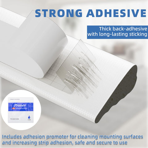 KAYLEINSTER adhesive backed strip easy to install on surfaces.