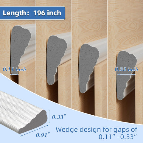 KAYLEINSTER dark foam core gap filler blocks light and sound.