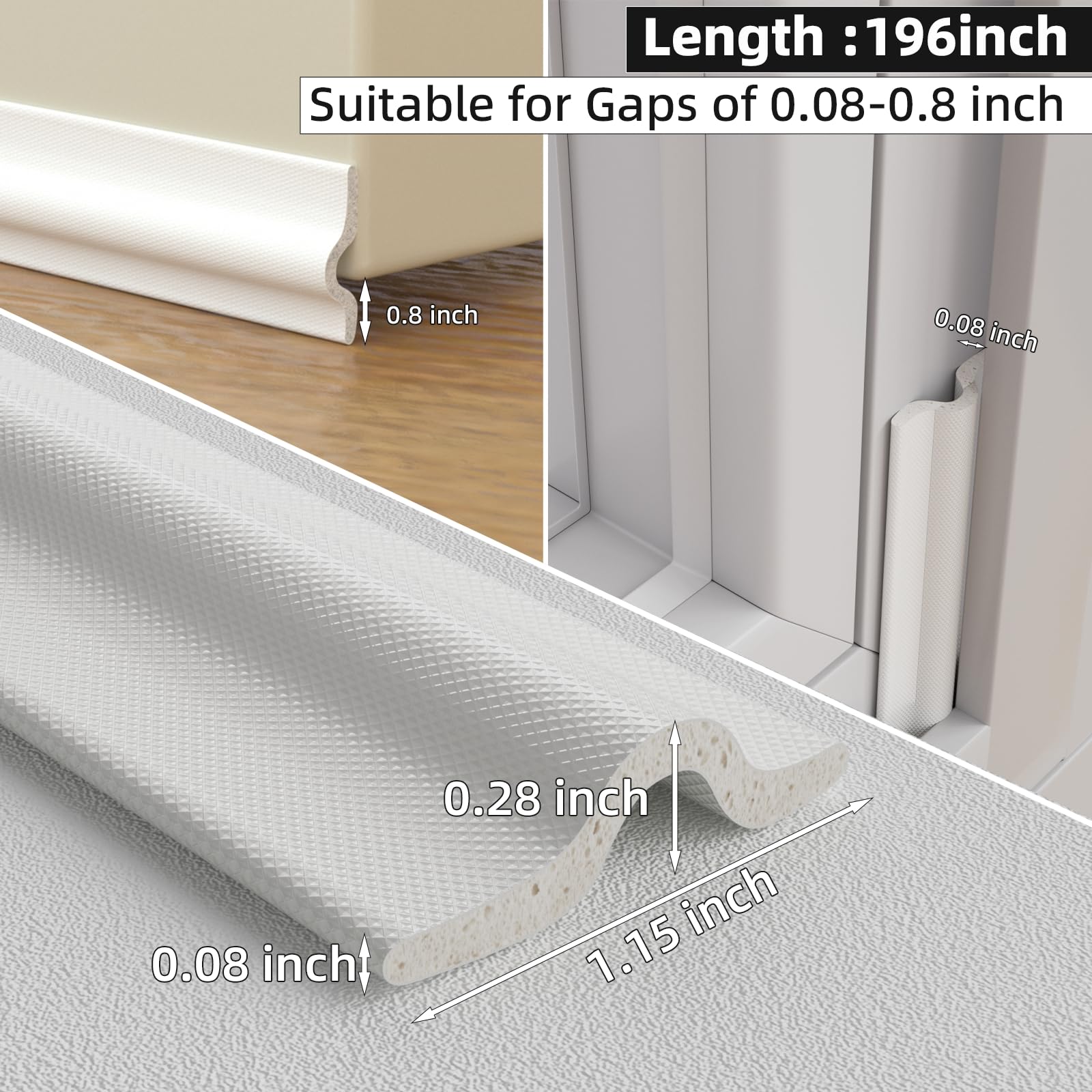 KAYLEINSTER mesh-backed adhesive seal attaches securely to window frames