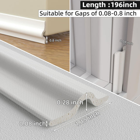 KAYLEINSTER mesh-backed adhesive seal attaches securely to window frames