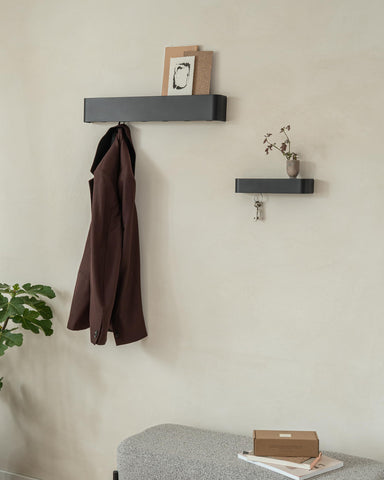 Kazai Tone 24in length coat rack fits narrow hallways elegantly.