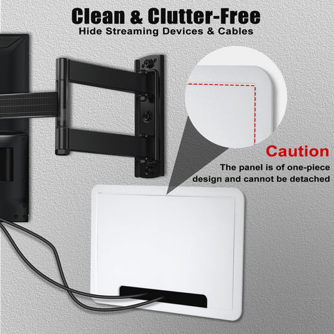 Kbiykuy 9 inch in-wall TV media box installed between 16-inch studs in-wall setup