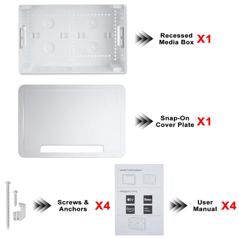 Kbiykuy 9 inch in-wall TV media box WiFi-friendly design preserves signal during streaming