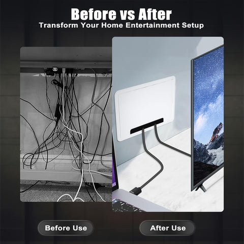 Kbiykuy 9 inch in-wall TV media box wiring close-up highlights cable management