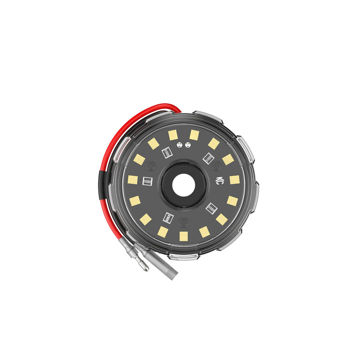 KC Cyclone V2 LED clear lens front view for compact 5W flood lighting.