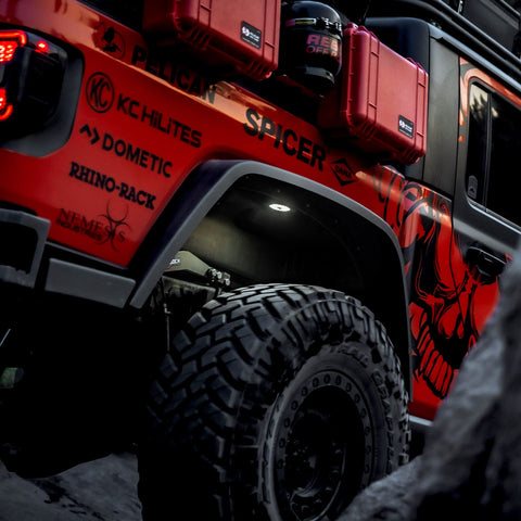 KC Cyclone V2 LED replaceable color lens options add flexibility.