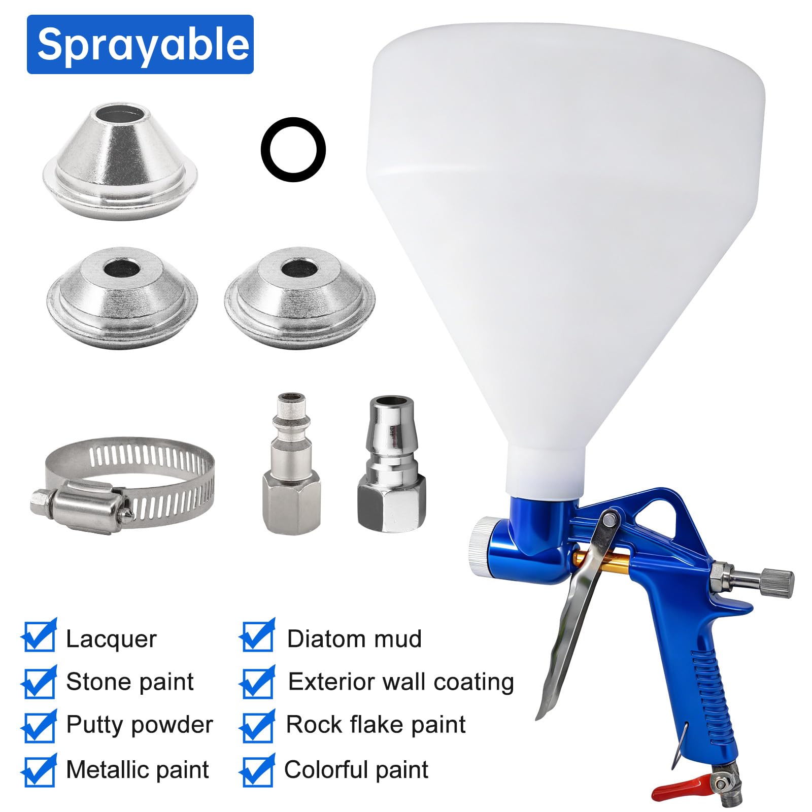 KCNKCN hopper 1.5 gallon for steady paint flow during spraying