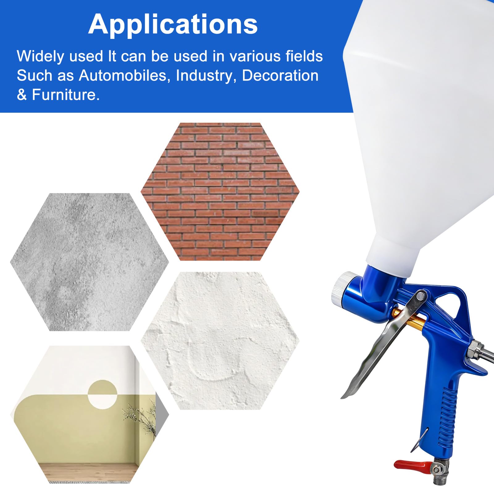 KCNKCN spray gun nozzles 3-pack enabling versatile textures