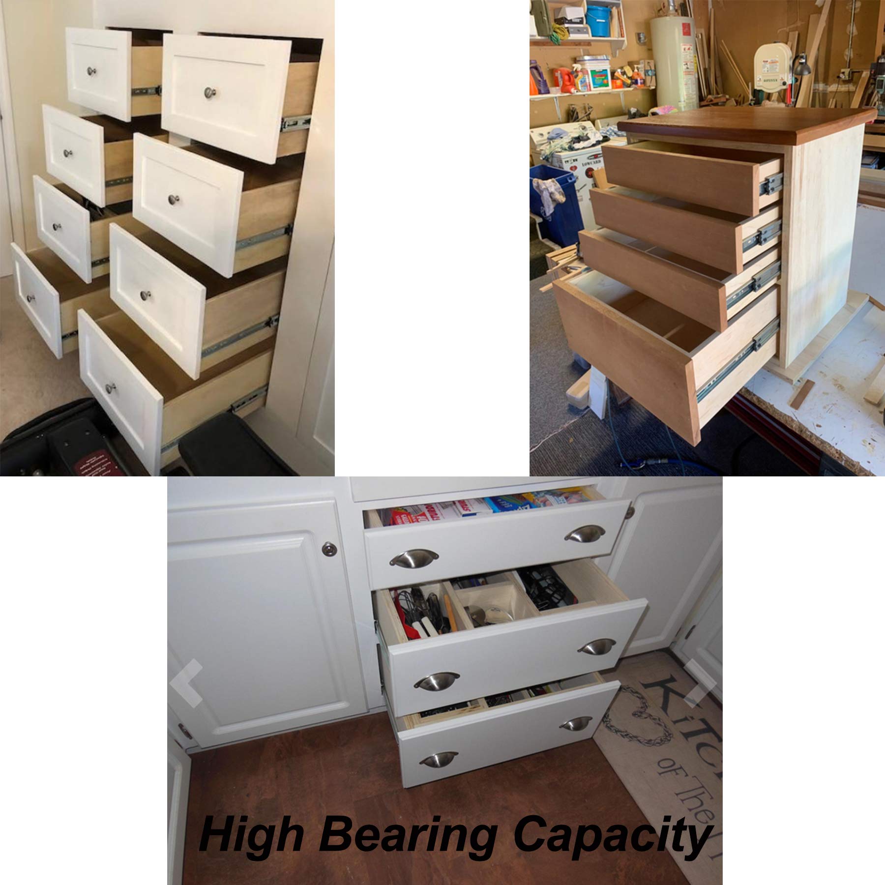 Ball-bearing rail system by KCOLVSION for durable drawers