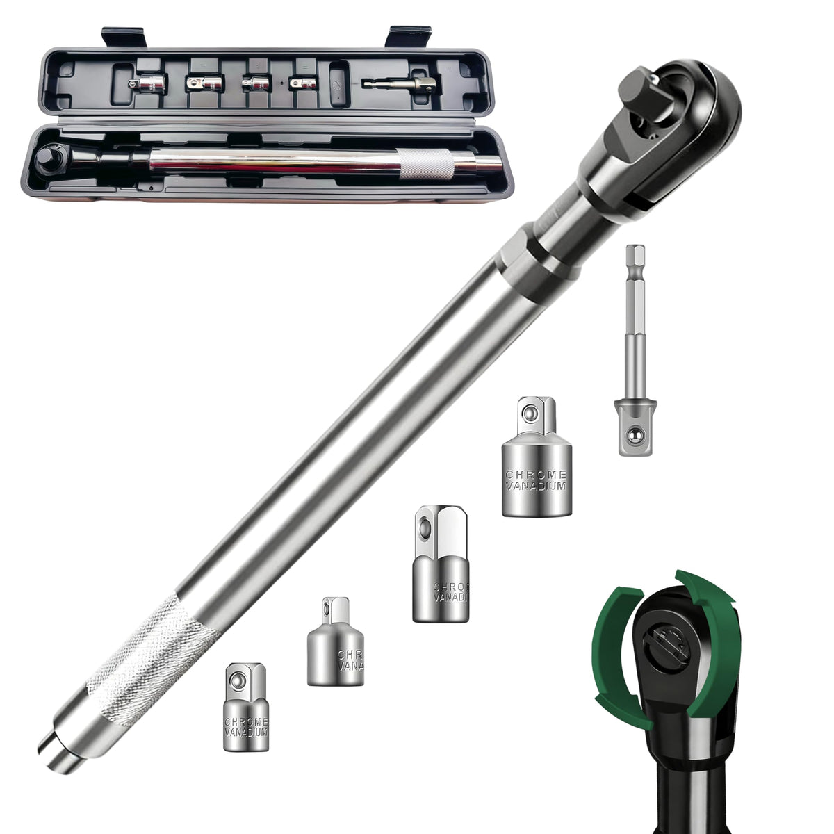 KCTXIPE offset extension wrench in case highlights ready-to-use packaging for quick setup
