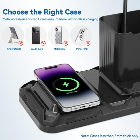 KDD lamp with phone stand keeps your device within reach.