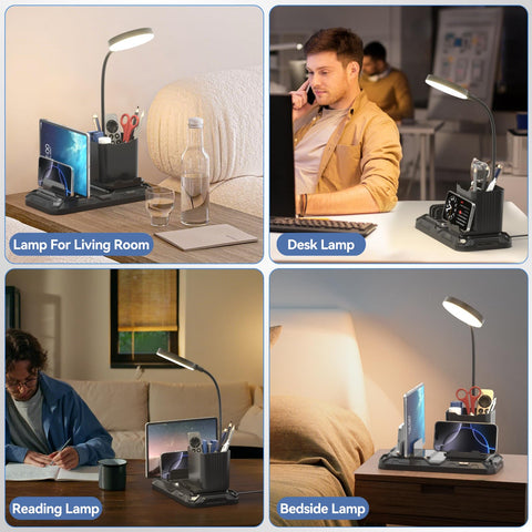 KDD desk lamp base with rubber pads protecting surfaces.