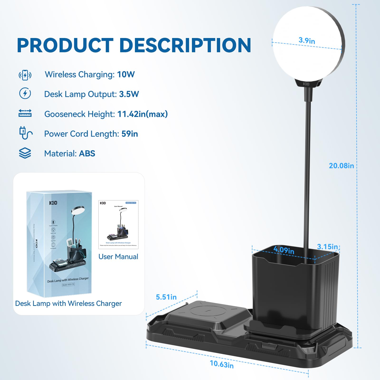 KDD wireless charging pad powers compatible phones without cables.