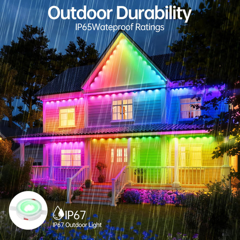 KDEEIE eave light with app control for convenient lighting