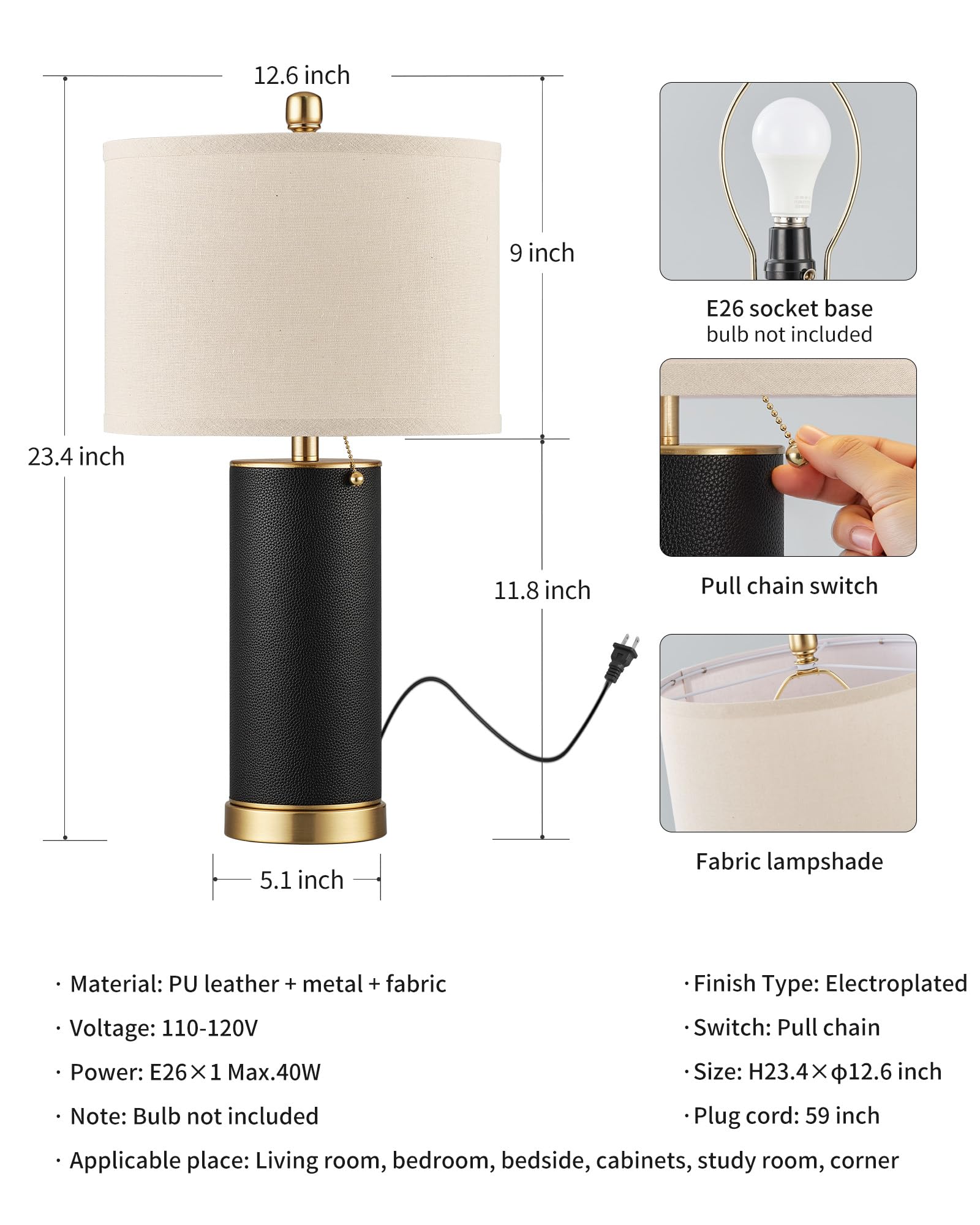 KDG lamps shown in a bedroom setup highlighting height and shade.