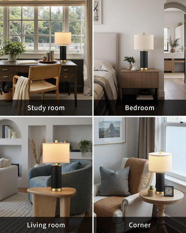 KDG lamps in a living room arrangement for warm, diffuse light.