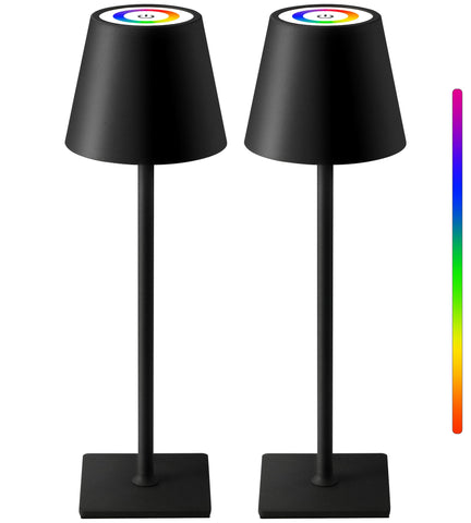 KDG cordless table lamp front view showing portable design ideal for dining and study