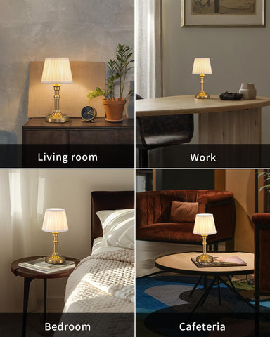 KDG compact 13-inch tall lamp fits small desks.