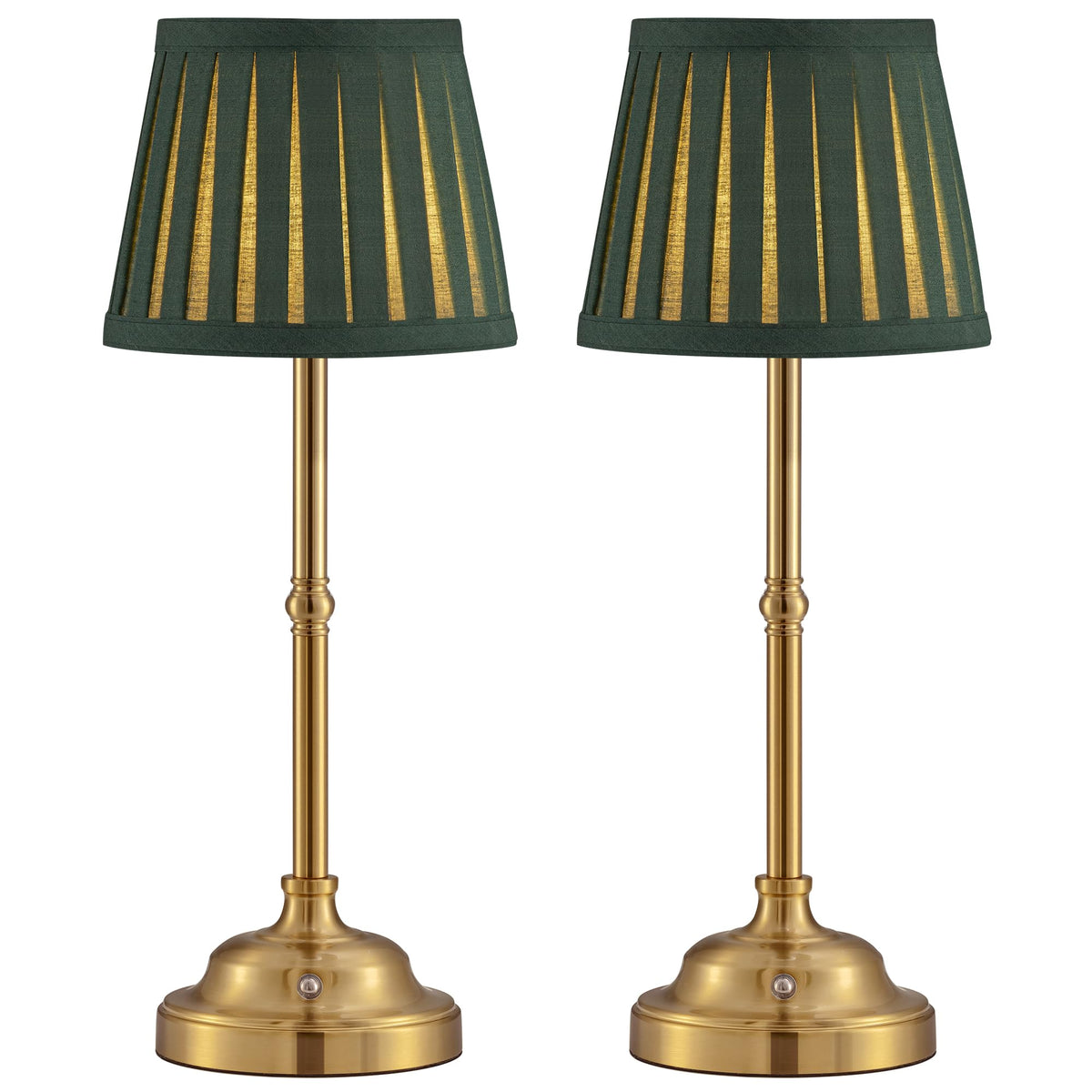 KDG cordless table lamp set 2, front view for ambient living room lighting