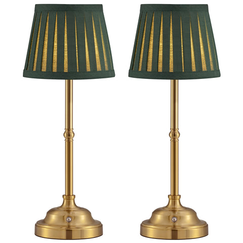 KDG cordless table lamp set 2, front view for ambient living room lighting