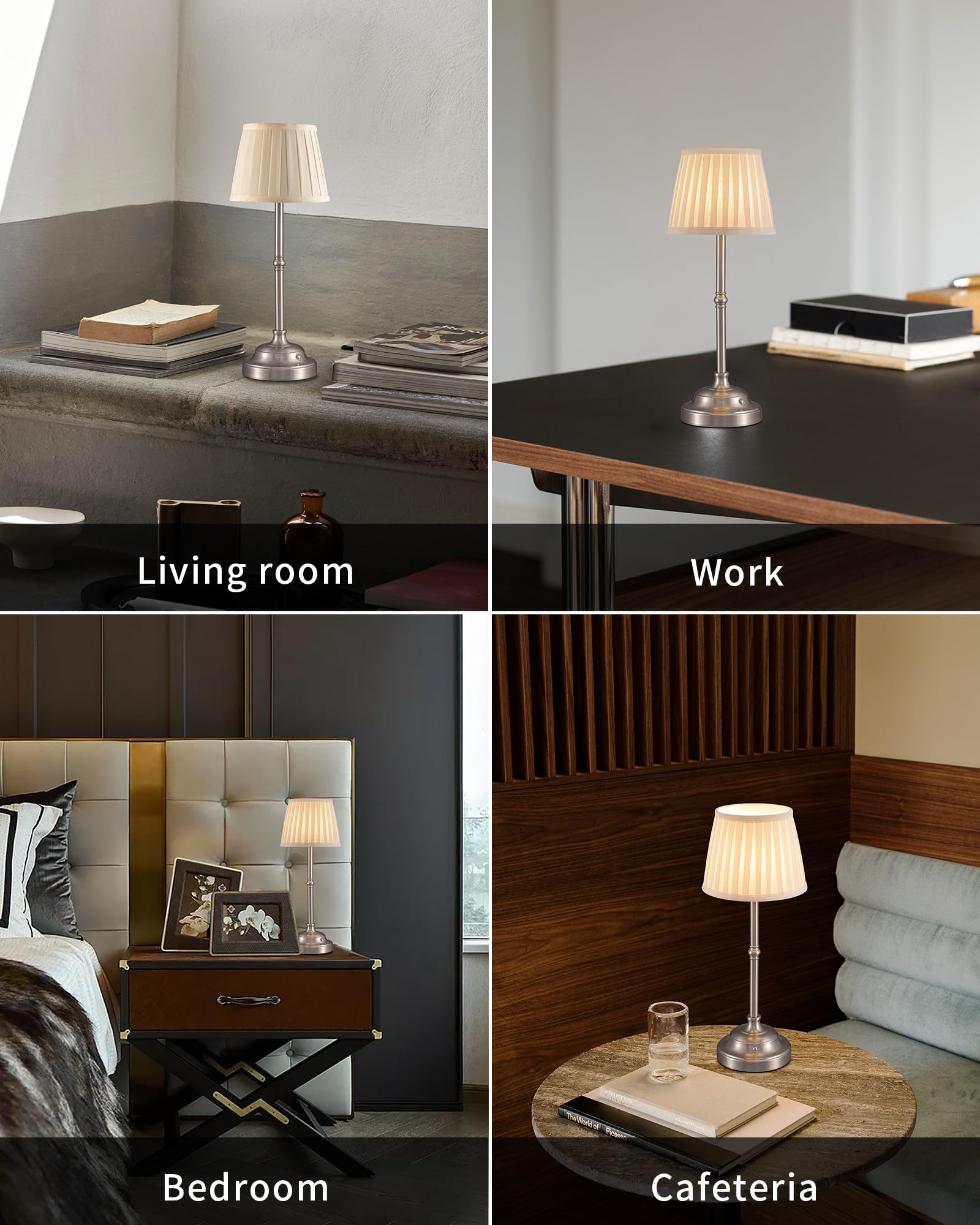 KDG bedside lamp with dimmable warm light for reading