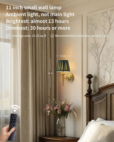 KDG cordless wall sconce charging port for quick top-ups