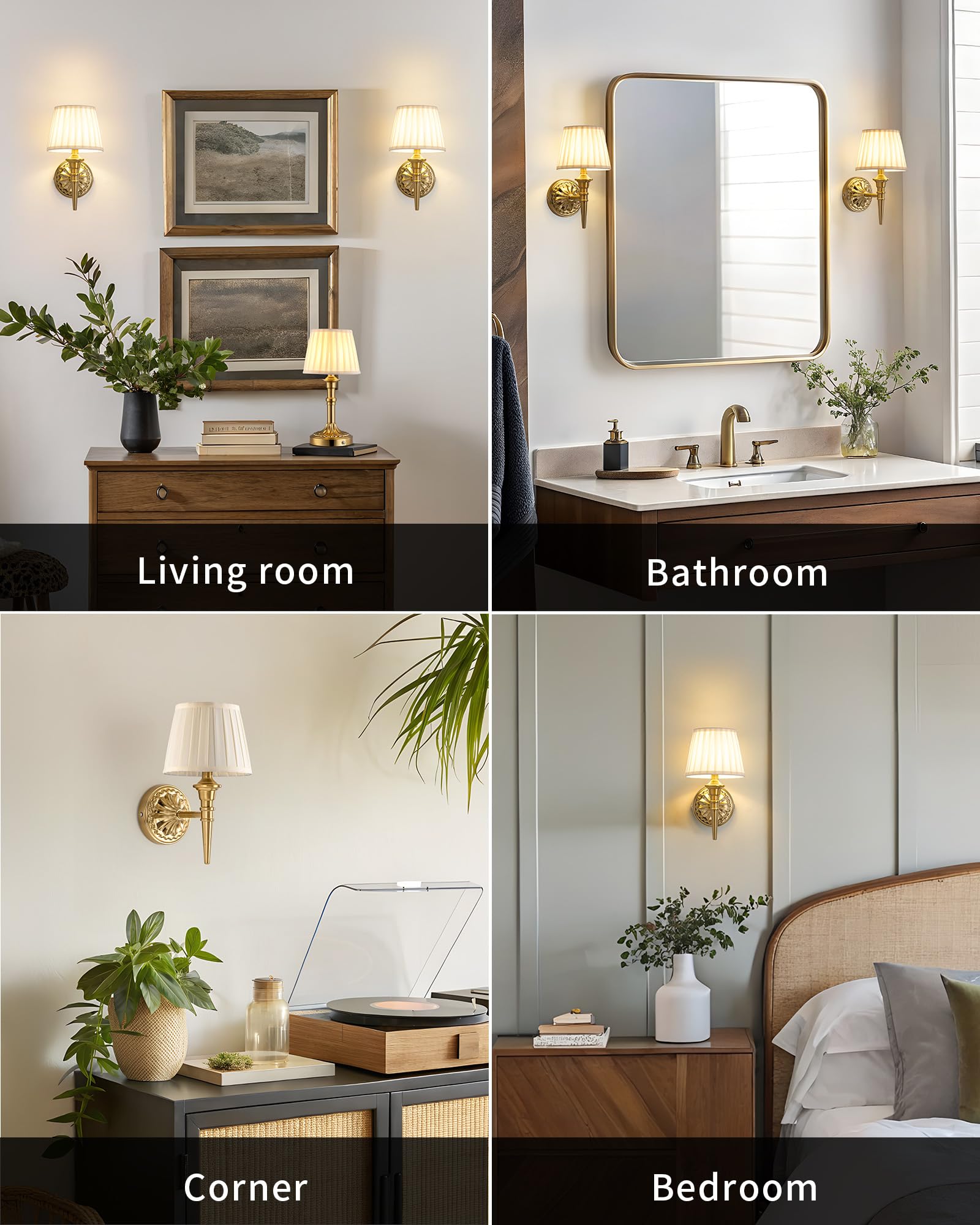 KDG remote control for the wall sconce shown for convenient dimming.