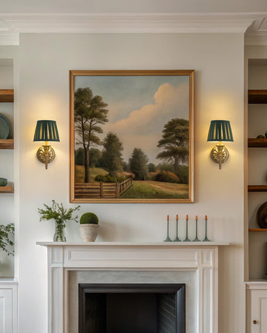 KDG cordless wall sconce in hallway adding warmth and safety