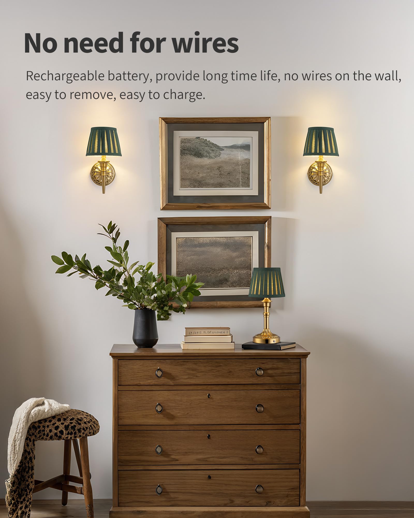 KDG cordless wall sconce remote control for convenient brightness adjustments
