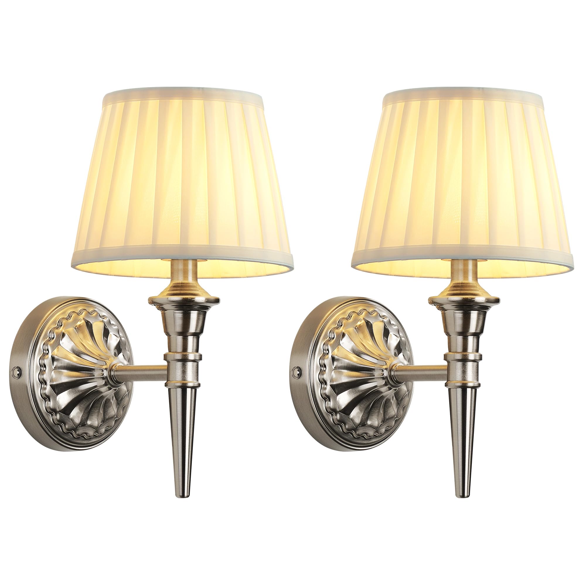 KDG cordless wall sconces with base plate mounting for easy installation.