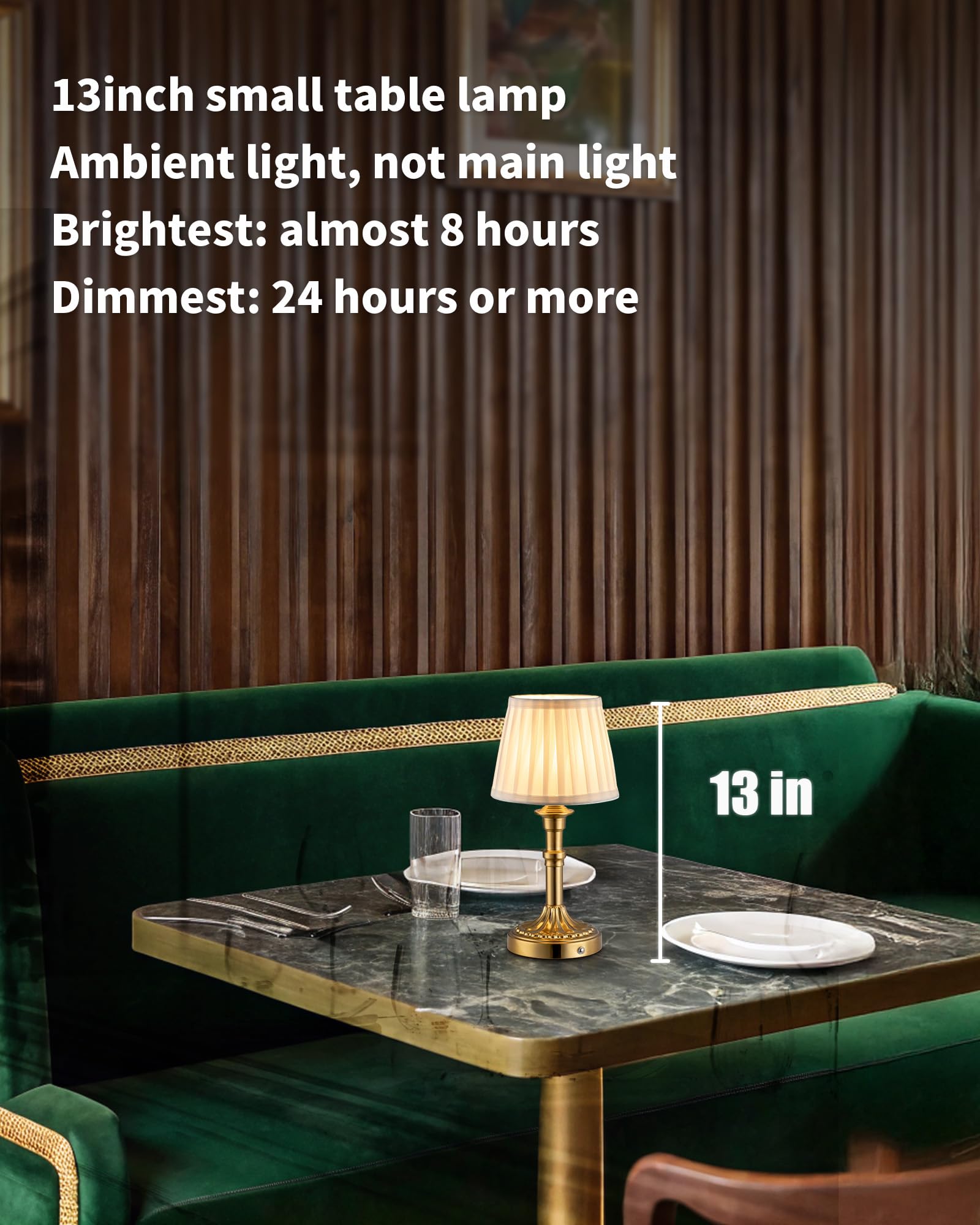 KDG LED fabric shade table lamp bronze adds warm ambiance.